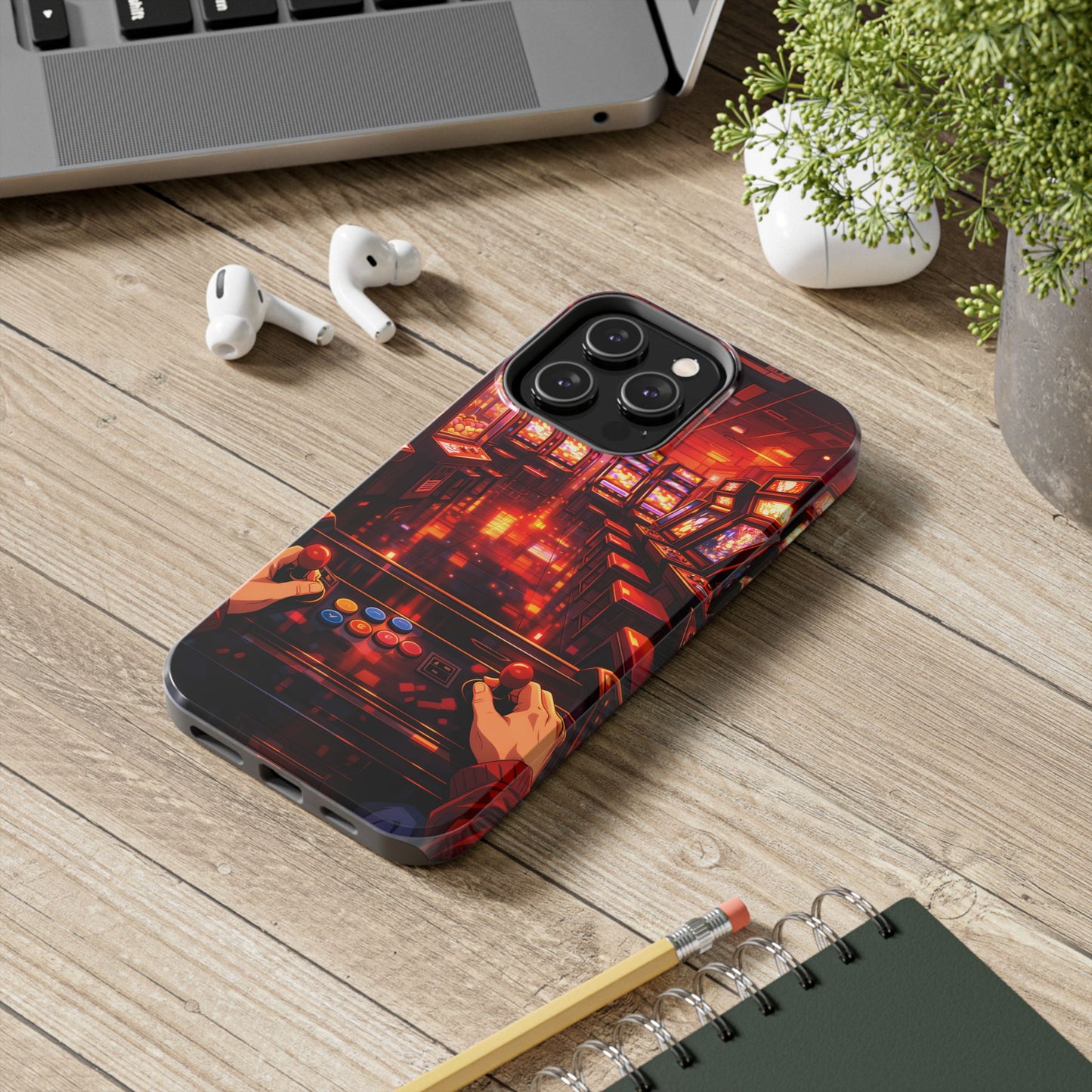 Retro Arcade Game POV Tough Case - Cyber City Gaming Cover for iPhone & Samsung