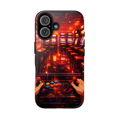 Retro Arcade Game POV Tough Case - Cyber City Gaming Cover for iPhone & Samsung