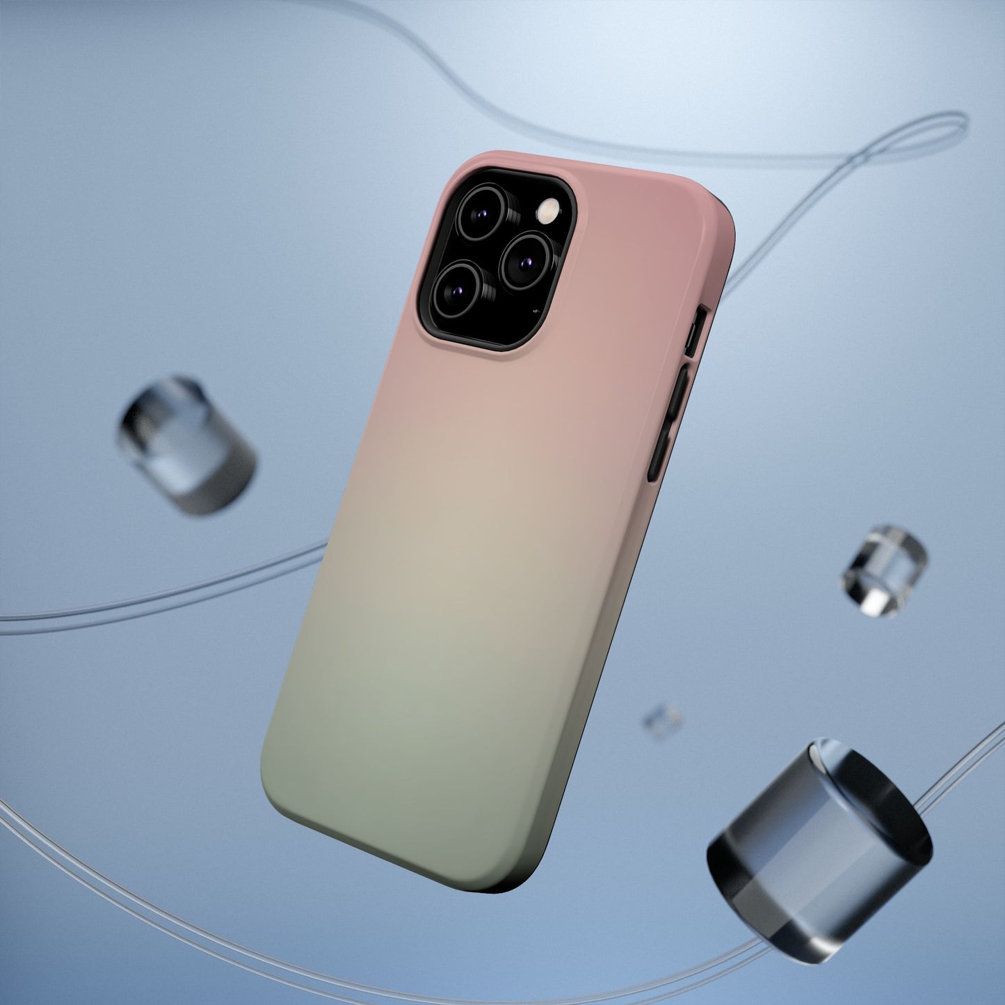 Pink to Sage Green Gradient Magnetic Impact Case