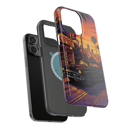 Retro Boulevard: Lofi Sunset Classic Cruiser MagSafe Case