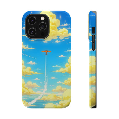 Cinematic Flight: Vintage Airplane Anime Sky MagSafe Case