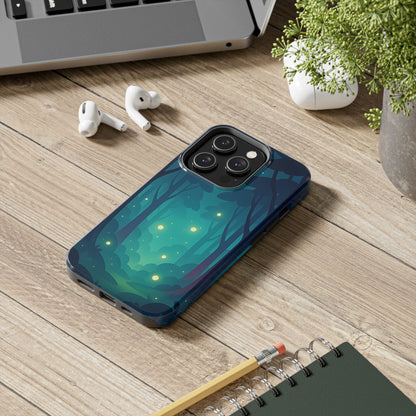 Enchanted Forest Fireflies Case - Mystic Nature Tough Cover for iPhone & Samsung