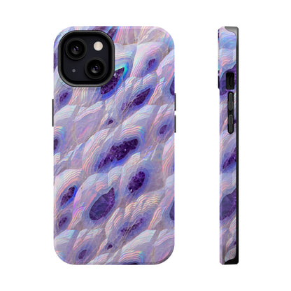 Amethyst Geode: Iridescent Purple Crystal MagSafe Case