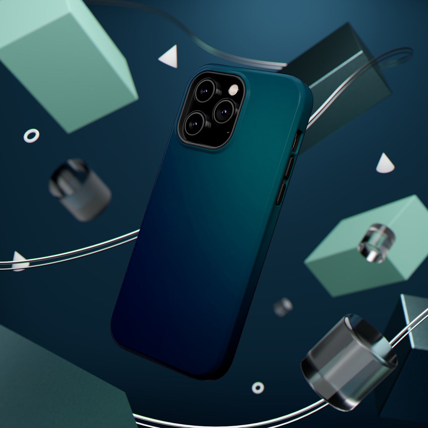 Deep Teal to Midnight Gradient Magnetic Impact Case