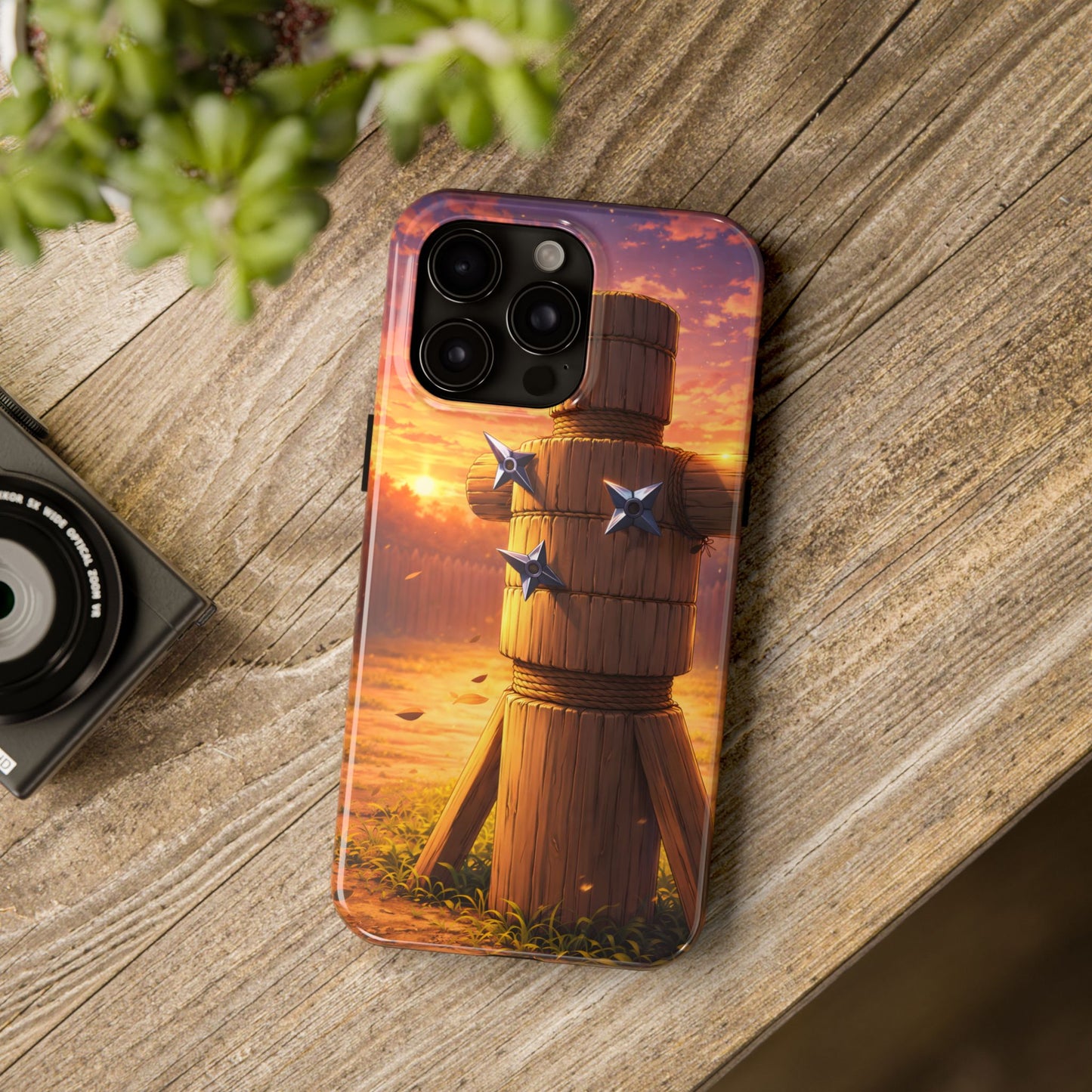 Sunset Ninja Training Tough Case - Shuriken Dojo Cover for iPhone & Samsung