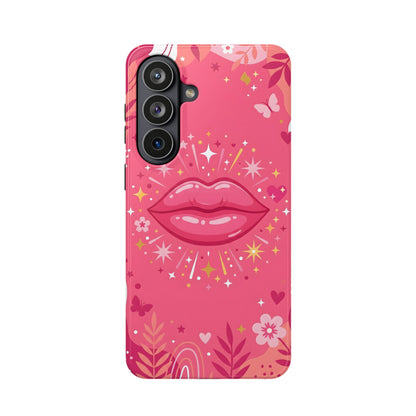 Retro Pink Kiss Floral Magnetic Impact Case