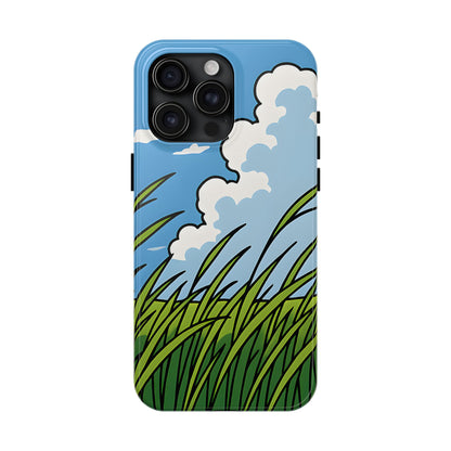 Breezy Meadow Tough Case - Blue Sky & Summer Grass Aesthetic Cover