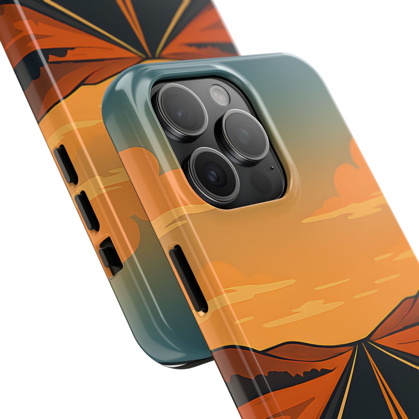 Endless Highway Tough Case - Minimalist Sunset Road Trip Aesthetic Cover