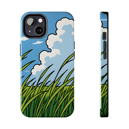 Breezy Meadow Tough Case - Blue Sky & Summer Grass Aesthetic Cover