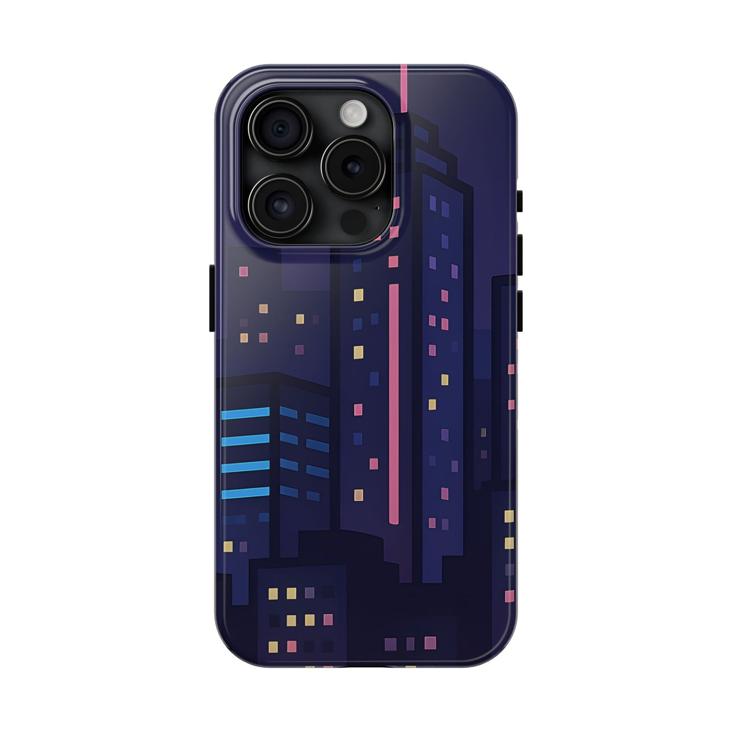 Lo-Fi Night City Tough Case - Pastel Urban Skyline Cover for iPhone & Samsung