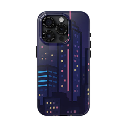 Lo-Fi Night City Tough Case - Pastel Urban Skyline Cover for iPhone & Samsung