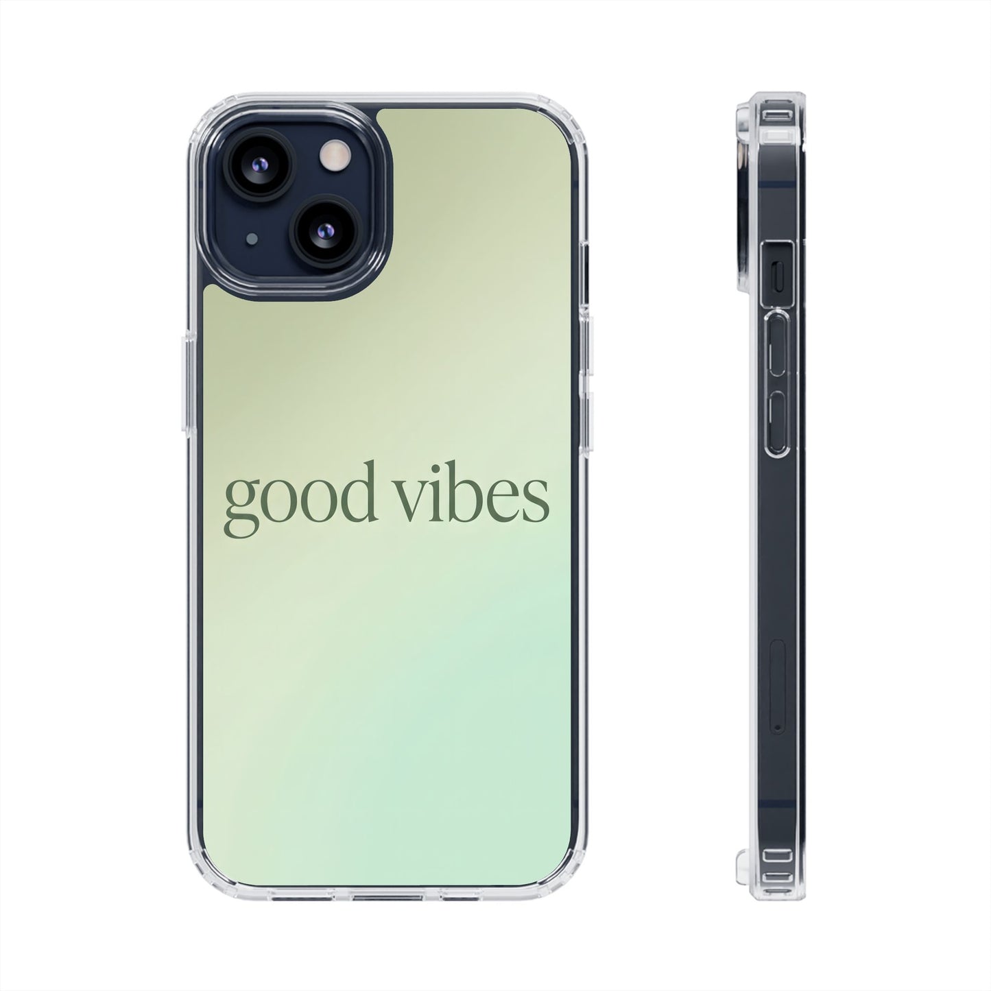 Good Vibes Sage Green Aura Case - MagSafe Compatible Aesthetic Cover