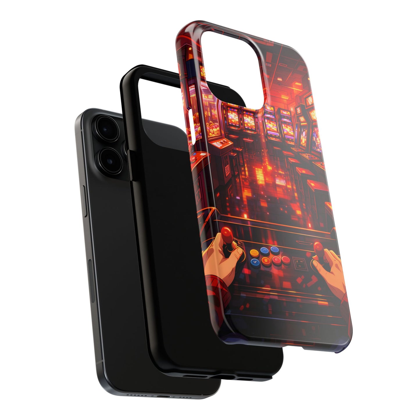 Retro Arcade Game POV Tough Case - Cyber City Gaming Cover for iPhone & Samsung