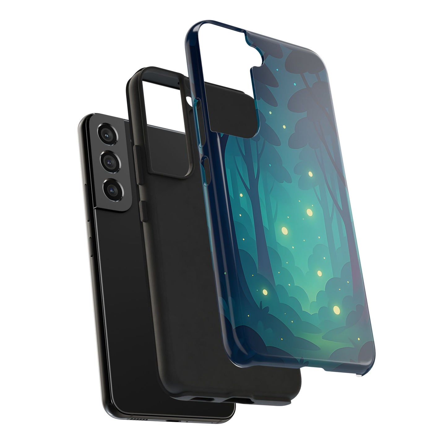 Enchanted Forest Fireflies Case - Mystic Nature Tough Cover for iPhone & Samsung