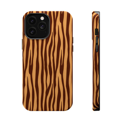 Safari Chic: Warm Caramel Tiger Print MagSafe Case