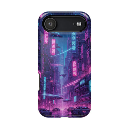 Neo-Tokyo Nights: Premium Cyberpunk Cityscape MagSafe Case