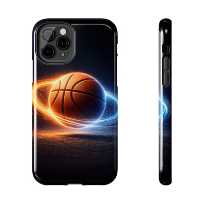 Cosmic Basketball Energy Tough Case - Neon Rings Athletic Cover for iPhone & Samsung
