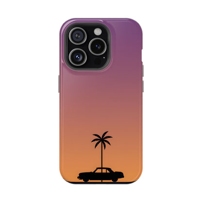 West Coast Drive: Retro Sunset Silhouette MagSafe Case