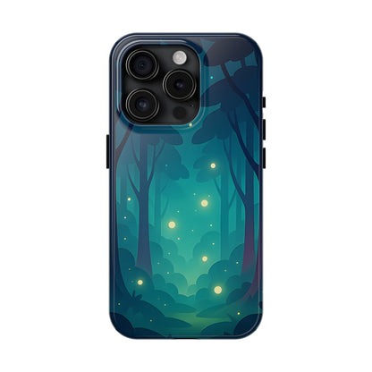 Enchanted Forest Fireflies Case - Mystic Nature Tough Cover for iPhone & Samsung