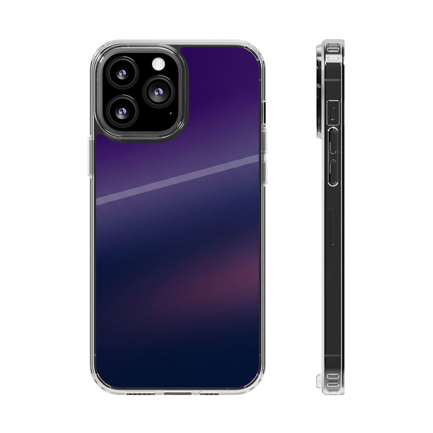 Midnight Aura Clear Case - MagSafe Compatible Dark Gradient Cover