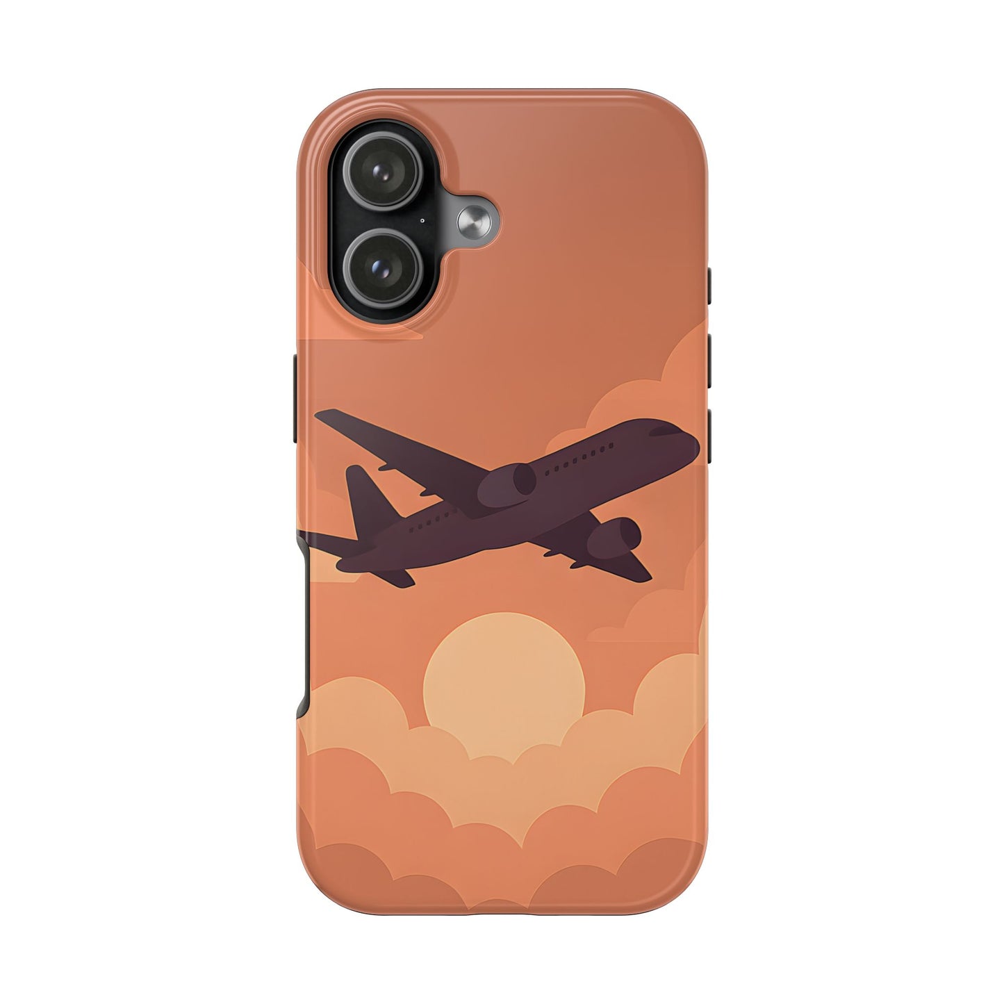 Golden Skies Airplane Tough Case - Minimalist Aviation Cover for iPhone & Samsung