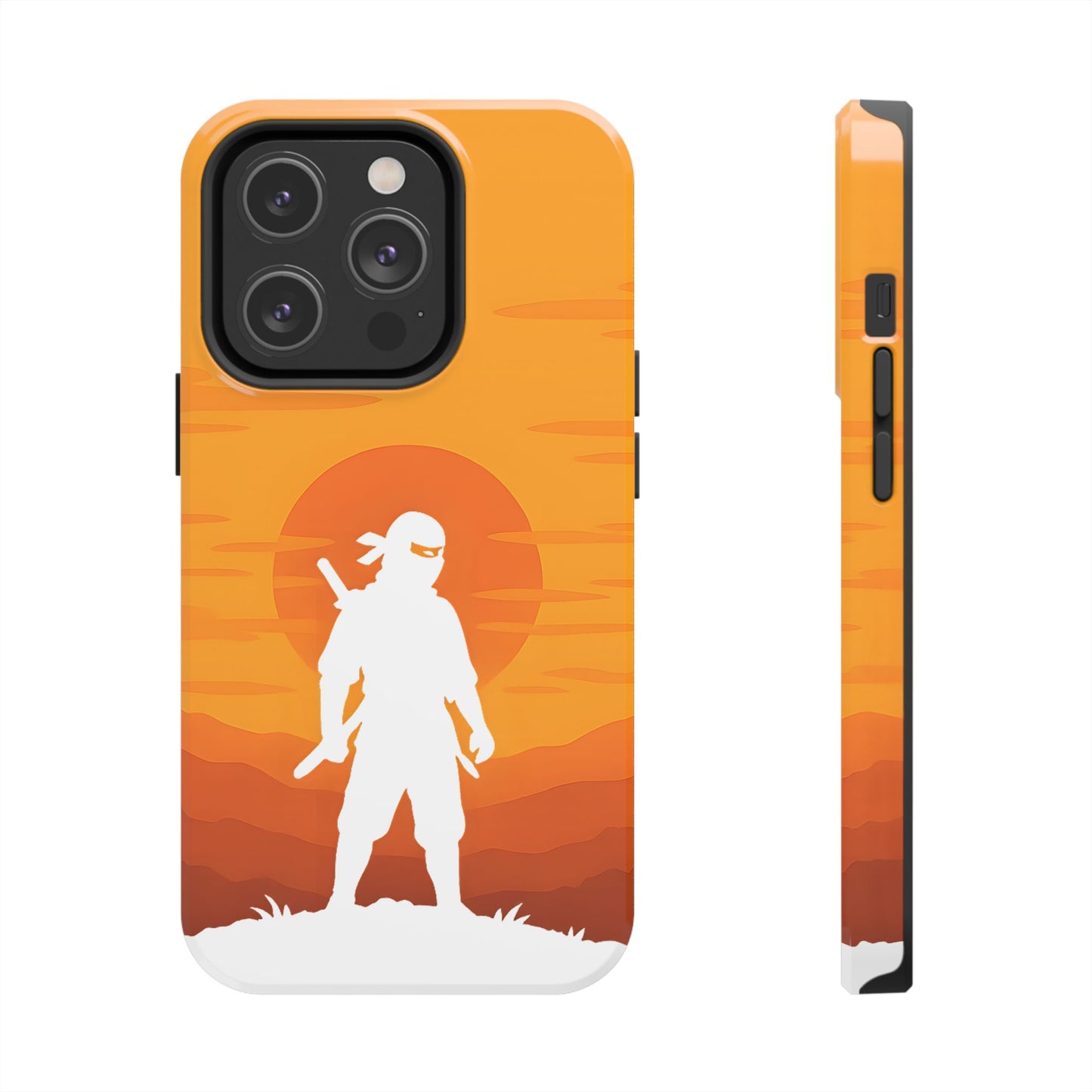Sunset Shinobi Silhouette Tough Case - Minimalist Ninja Cover for iPhone & Samsung