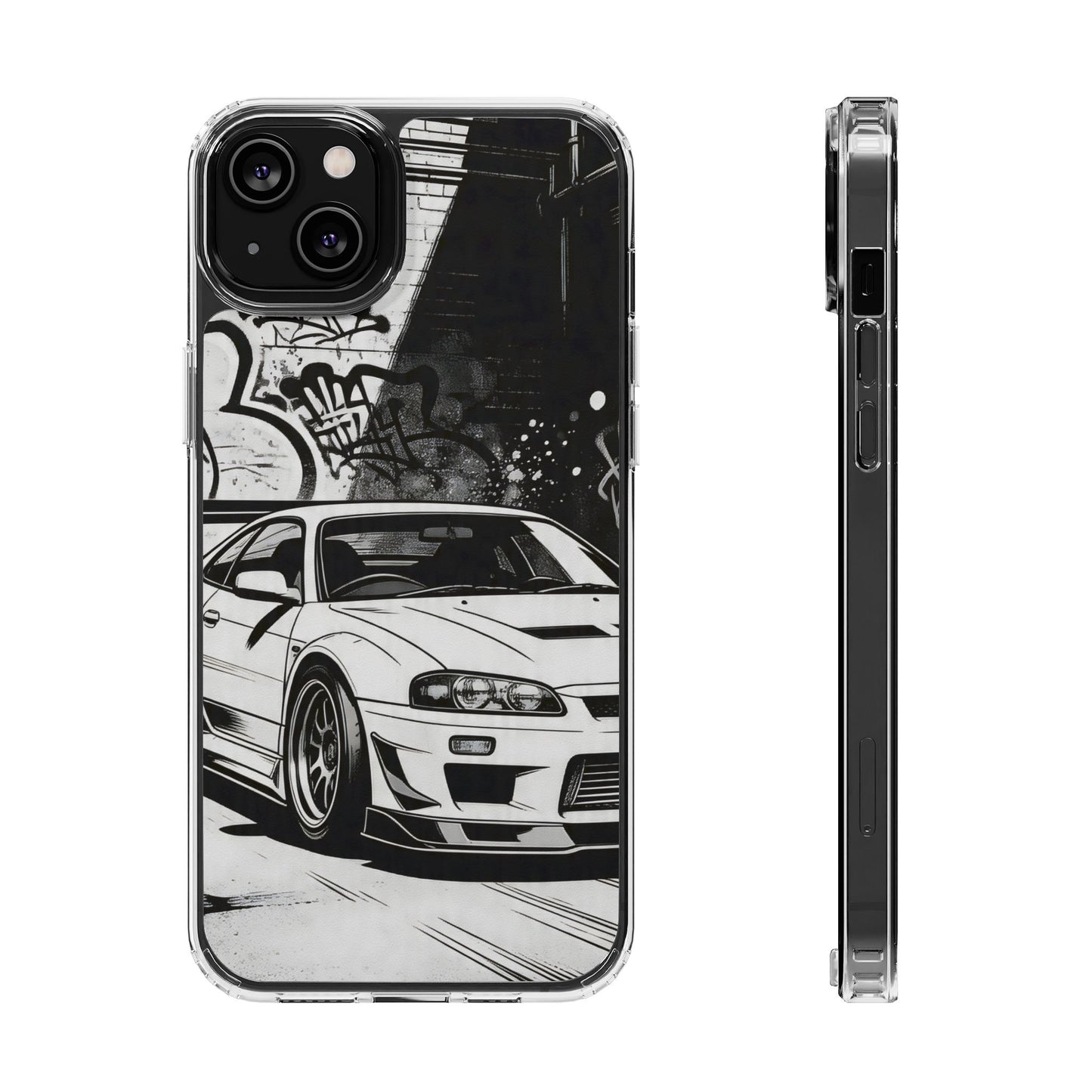 Monochrome Urban Drift Case - MagSafe Compatible JDM Clear Cover