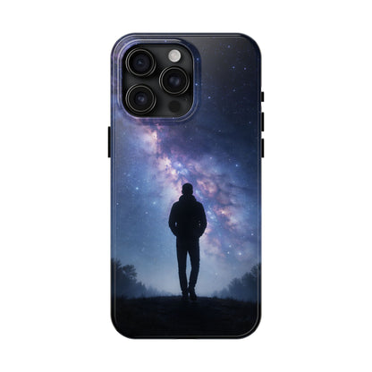 Milky Way Stargazer Tough Case - Celestial Galaxy Silhouette Cover for iPhone & Samsung