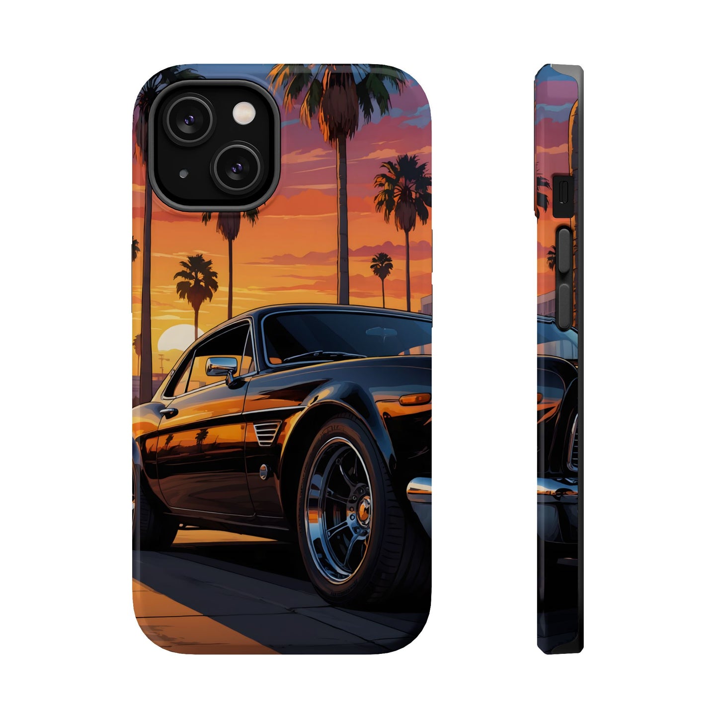 Pacific Cruiser: Cinematic Muscle Car Sunset MagSafe Case