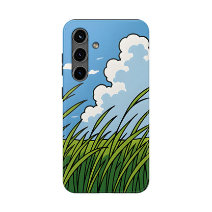 Breezy Meadow Tough Case - Blue Sky & Summer Grass Aesthetic Cover