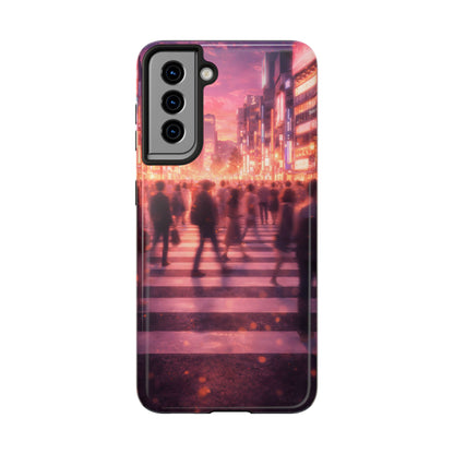 Tokyo Twilight Crossing Tough Case - Urban Japan Skyline Cover for iPhone & Samsung