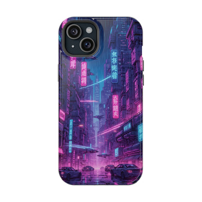 Neo-Tokyo Nights: Premium Cyberpunk Cityscape MagSafe Case