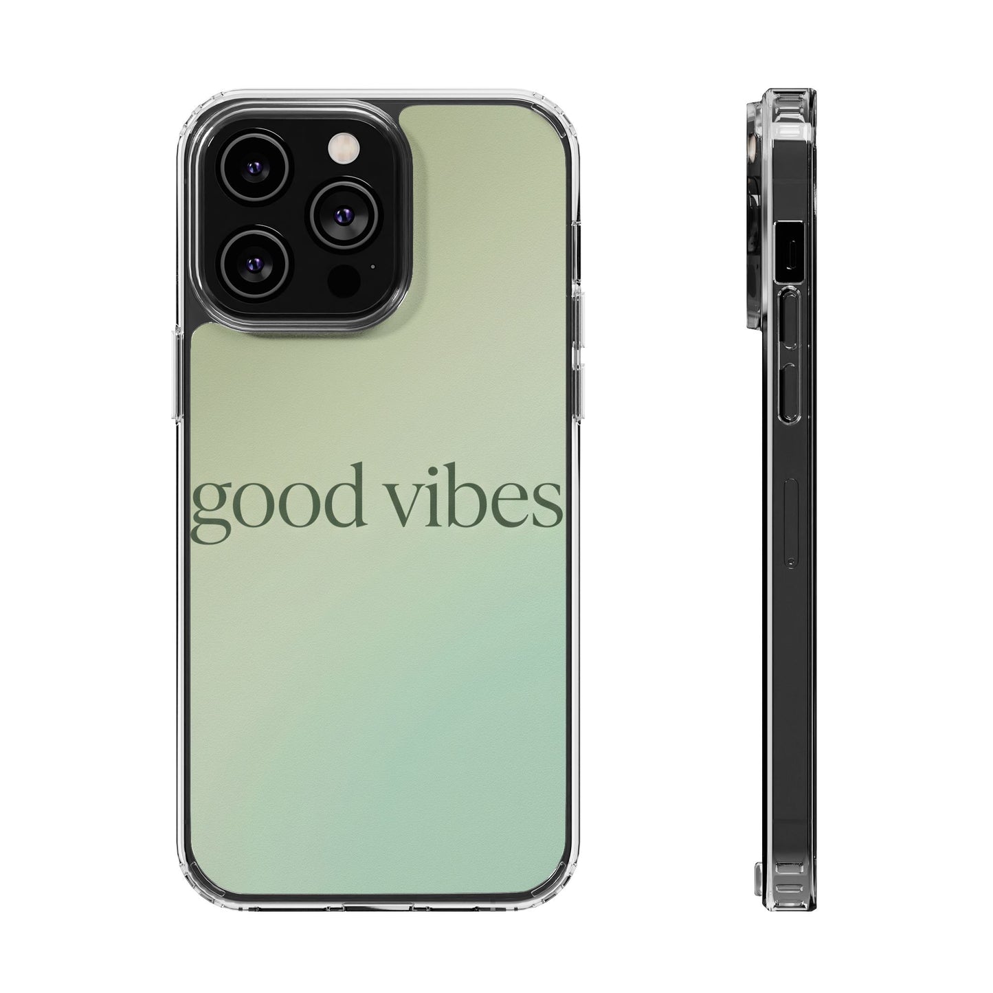 Good Vibes Sage Green Aura Case - MagSafe Compatible Aesthetic Cover