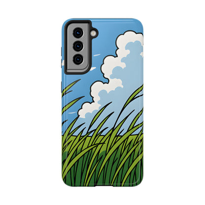 Breezy Meadow Tough Case - Blue Sky & Summer Grass Aesthetic Cover