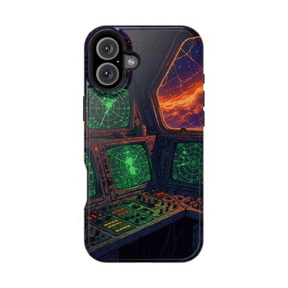 Cosmic Command: Retro Spaceship Cockpit MagSafe Case