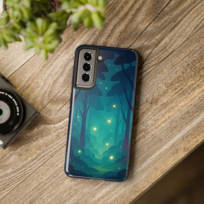 Enchanted Forest Fireflies Case - Mystic Nature Tough Cover for iPhone & Samsung
