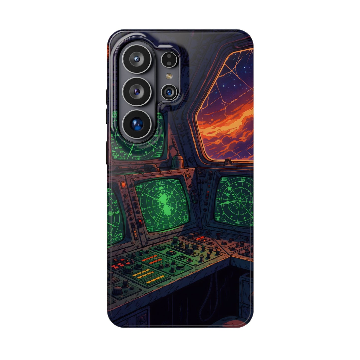 Cosmic Command: Retro Spaceship Cockpit MagSafe Case