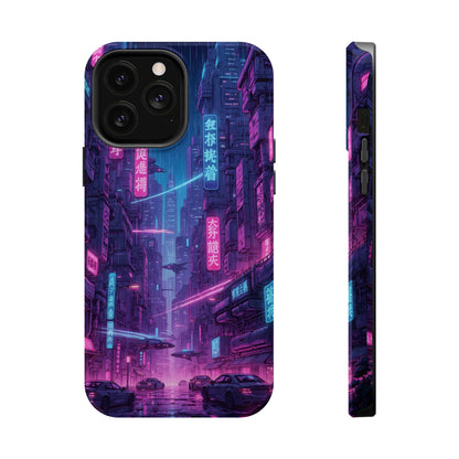 Neo-Tokyo Nights: Premium Cyberpunk Cityscape MagSafe Case