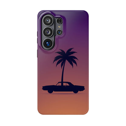 Midnight Drive: Retro Palm Tree Sunset MagSafe Case