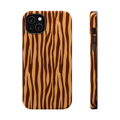 Safari Chic: Warm Caramel Tiger Print MagSafe Case