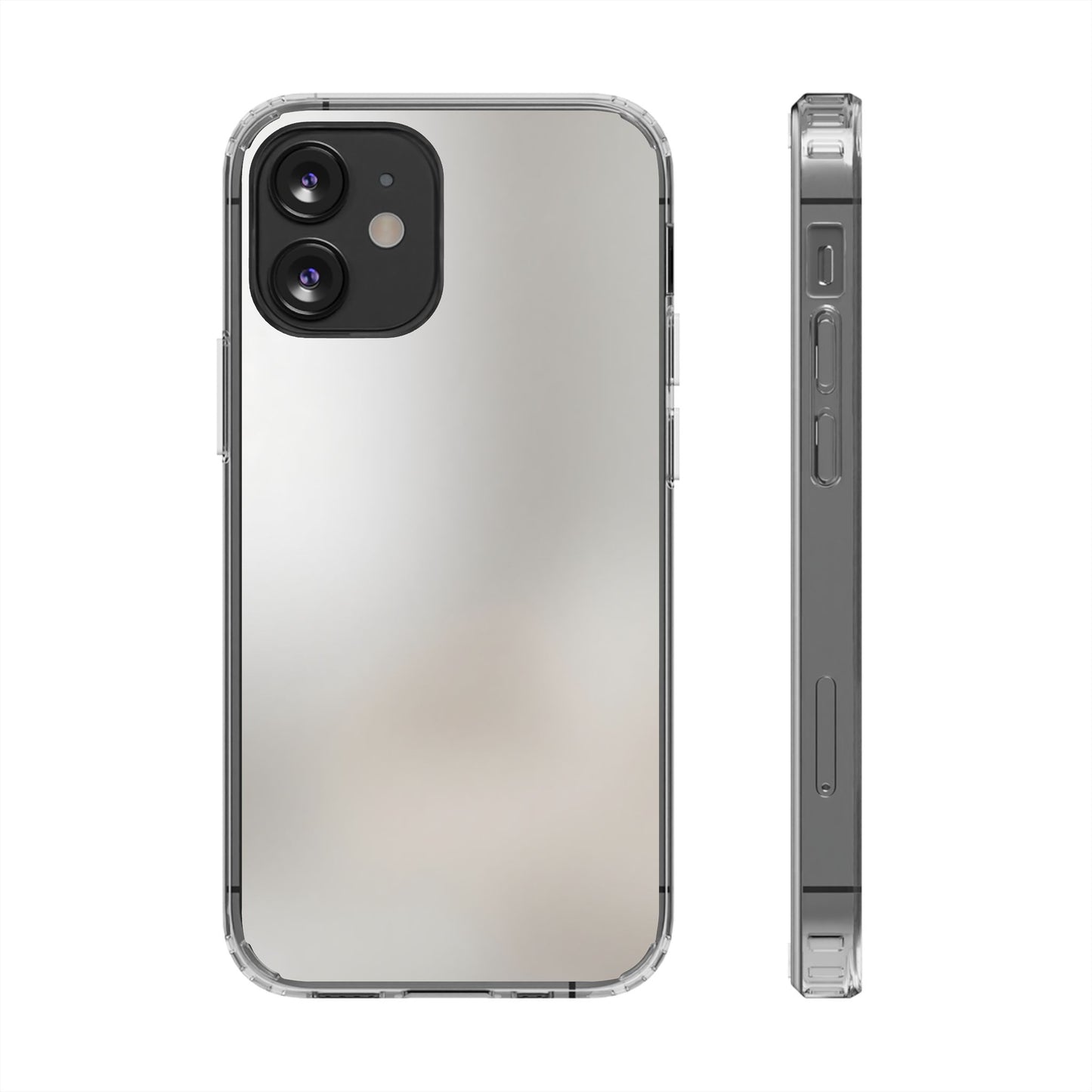 Frosted Silver Aura Clear Case - MagSafe Compatible Minimalist Cover