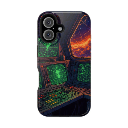 Cosmic Command: Retro Spaceship Cockpit MagSafe Case
