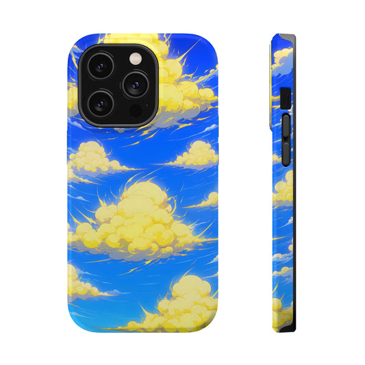 Cinematic Anime Sky: Vibrant Golden Cloudscape MagSafe Case