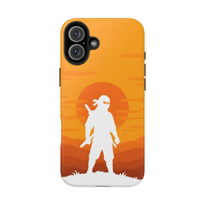 Sunset Shinobi Silhouette Tough Case - Minimalist Ninja Cover for iPhone & Samsung