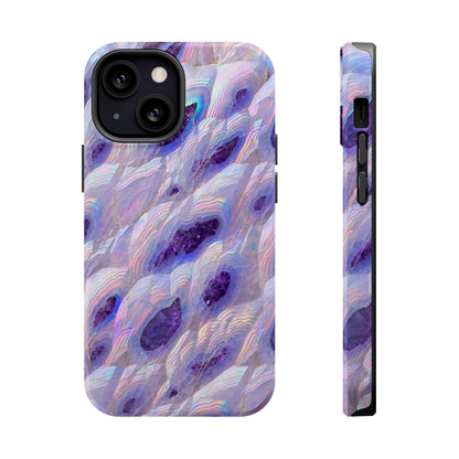 Amethyst Geode: Iridescent Purple Crystal MagSafe Case