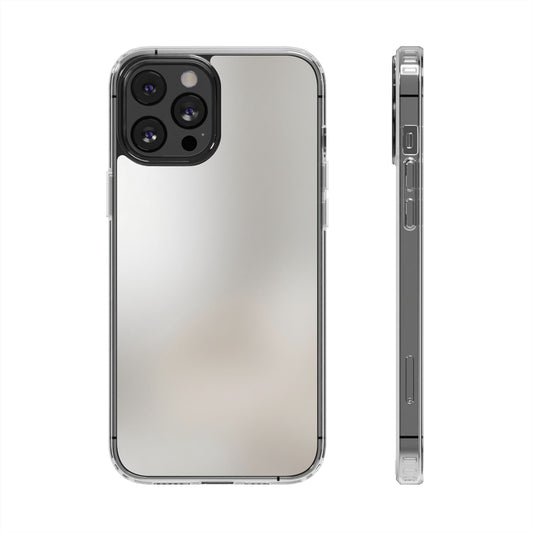 Frosted Silver Aura Clear Case - MagSafe Compatible Minimalist Cover
