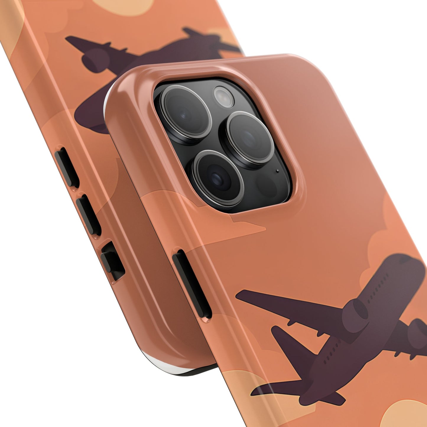 Golden Skies Airplane Tough Case - Minimalist Aviation Cover for iPhone & Samsung