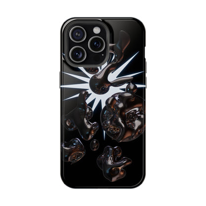 Liquid Chrome 3D Bubbles Magnetic Impact Case