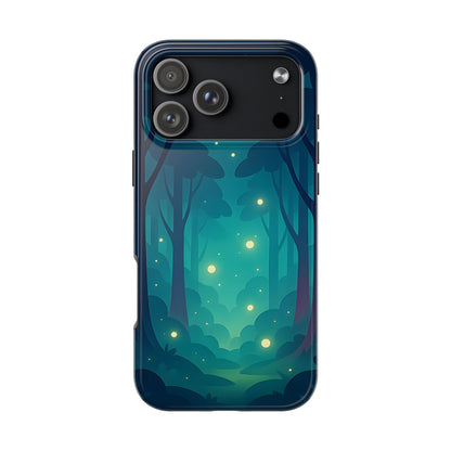 Enchanted Forest Fireflies Case - Mystic Nature Tough Cover for iPhone & Samsung