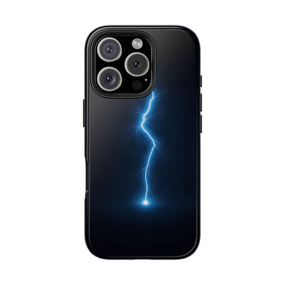 Blue Lightning Bolt Tough Case - Deep Sky Electric Cover for iPhone & Samsung